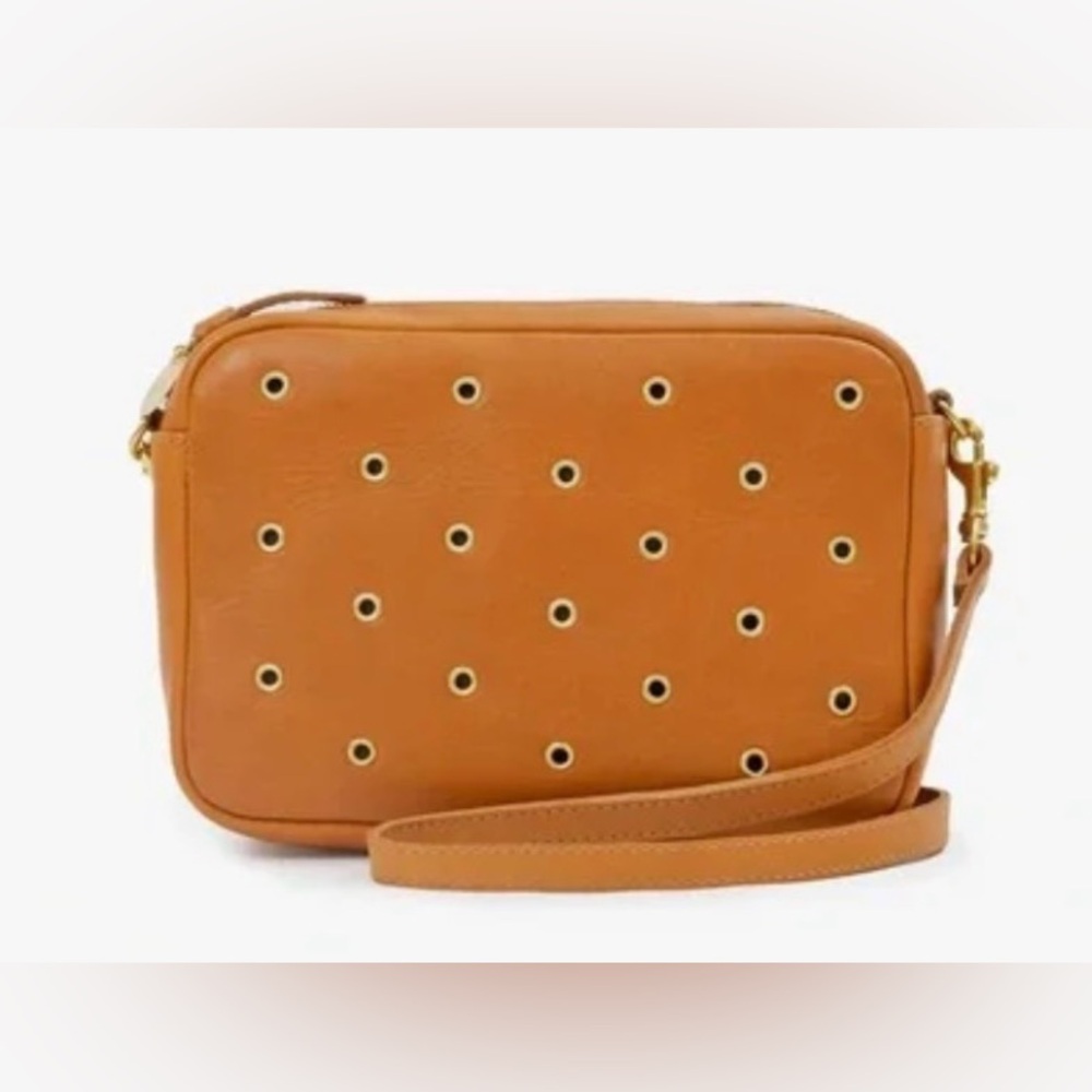 Clare V. Midi Sac Crossbody Bag - Cuoio Grommets